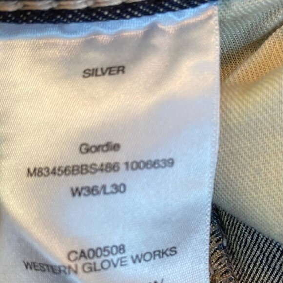 Silver Jeans Co. Men Gordie loose fit Relaxed Fit Dark Wash 36 straight leg - Picture 6 of 12